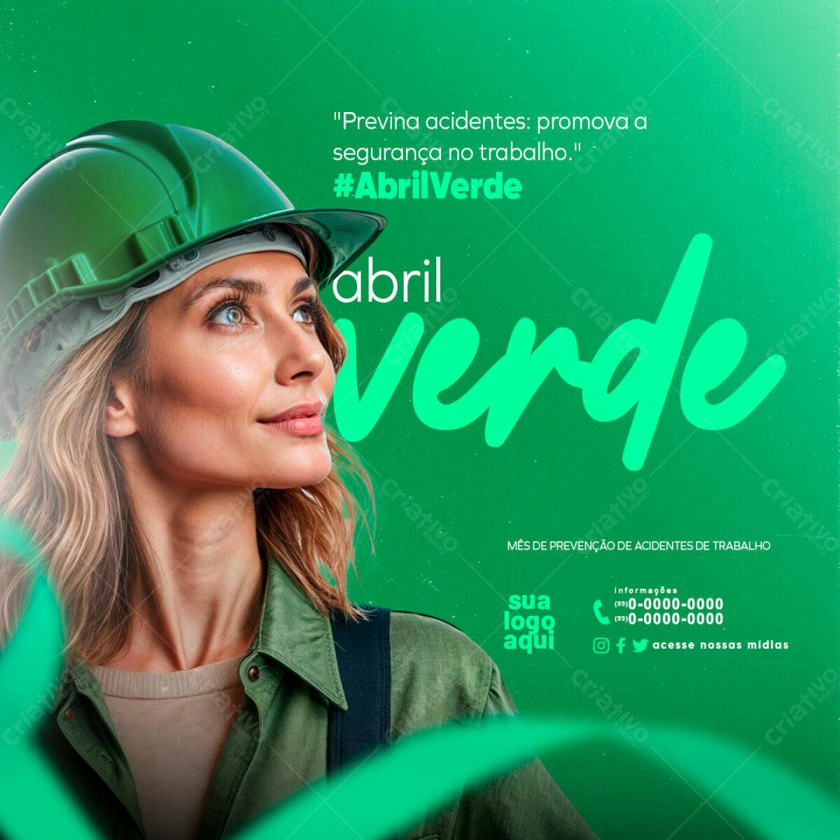 Flyer Abril Verde PSD Editável