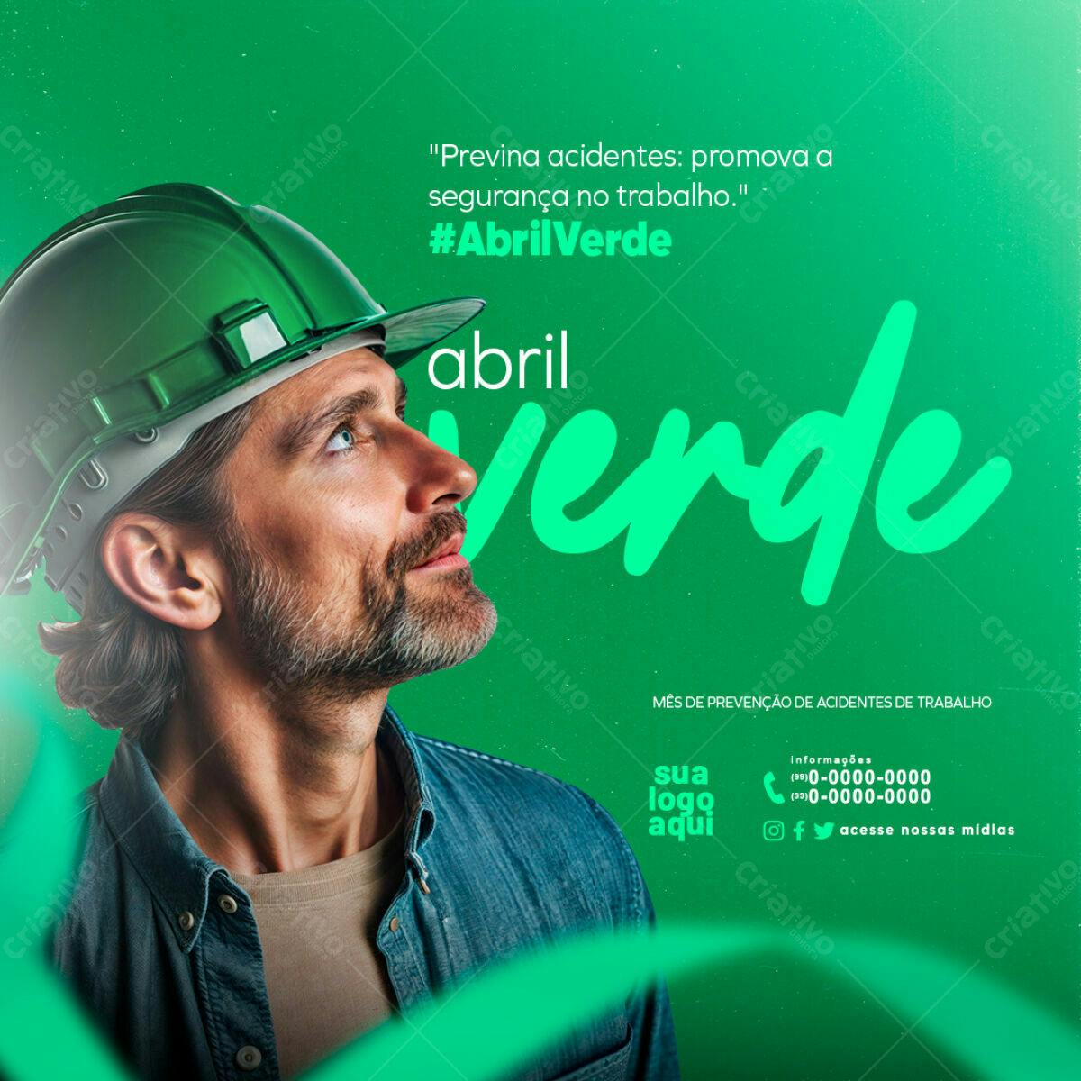 Postagem Abril Verde PSD Editável