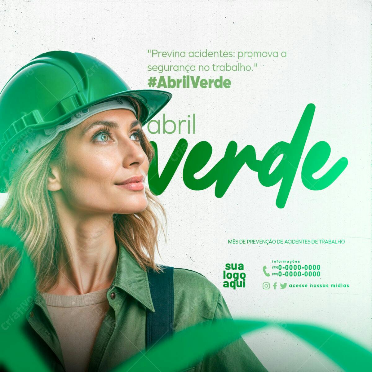 Post para Abril Verde PSD Editável
