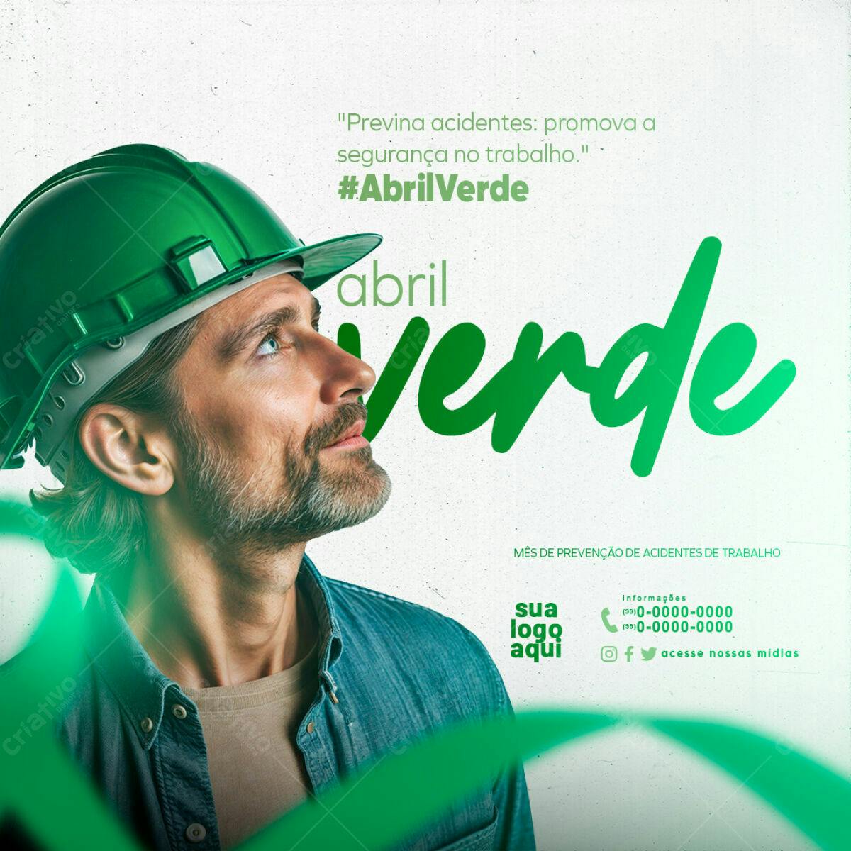 Post para Abril Verde PSD Editável