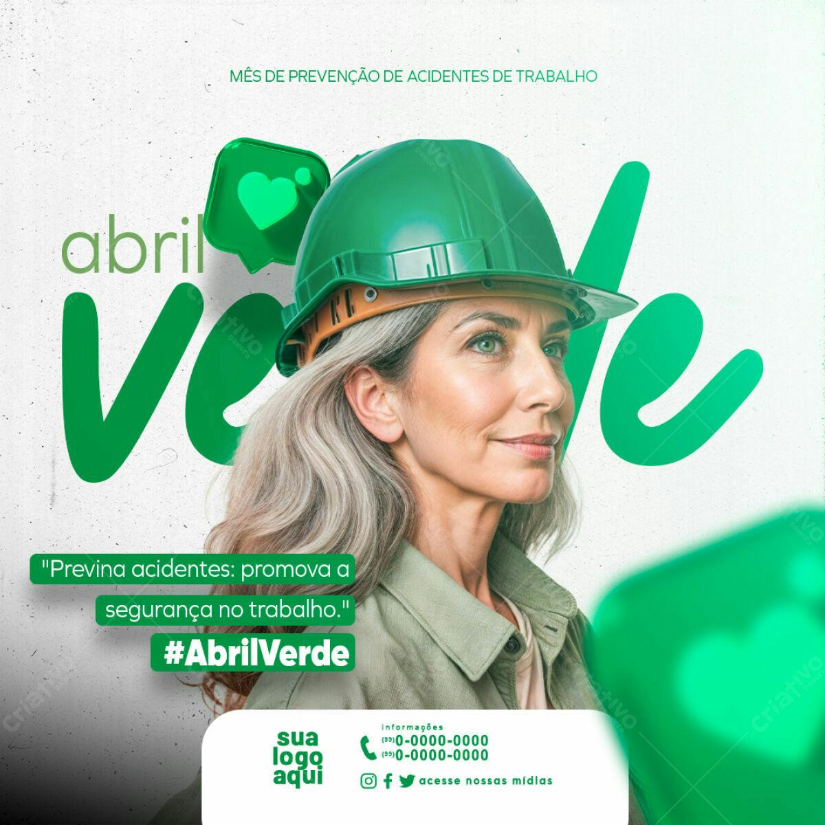 Postagem Abril Verde PSD Editável