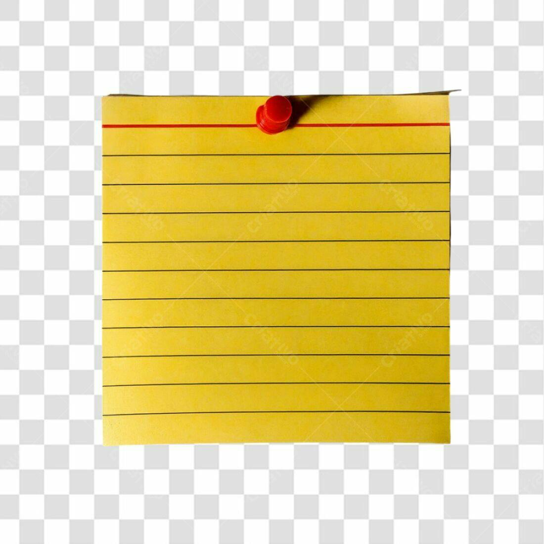 Icone de bloco de notas amarelo PNG com fundo transparente