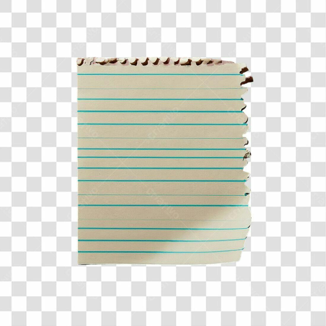 Papel Linhado Rasgado PNG com fundo transparente