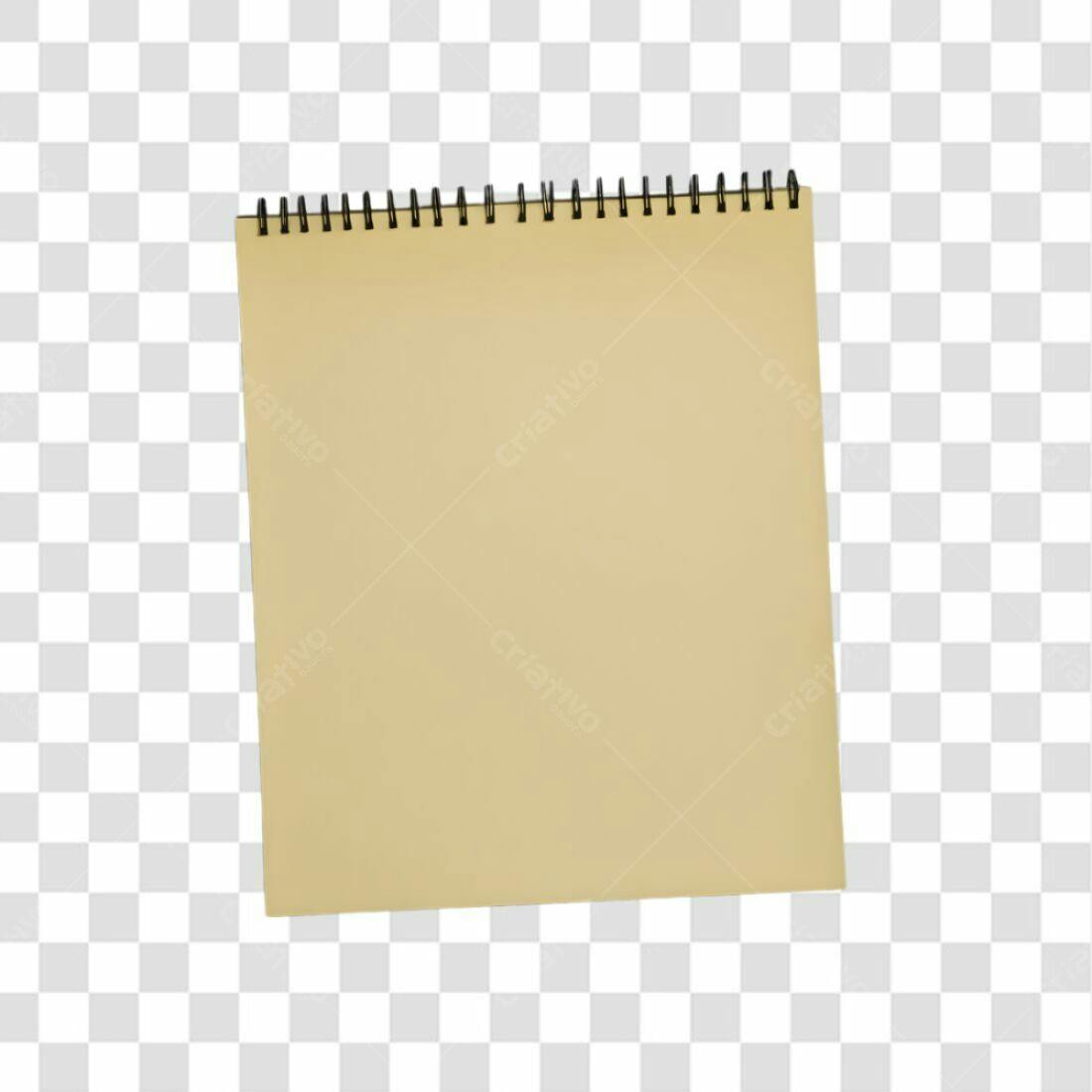 Bloco de Notas Bege PNG com fundo transparente