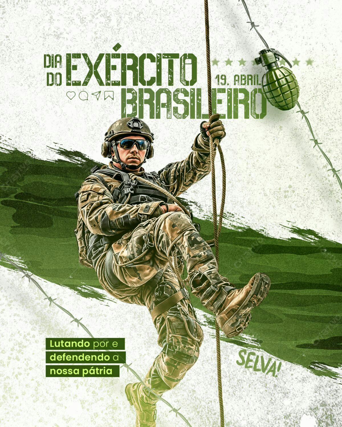 PSD para Dia do Exército Brasileiro Editável