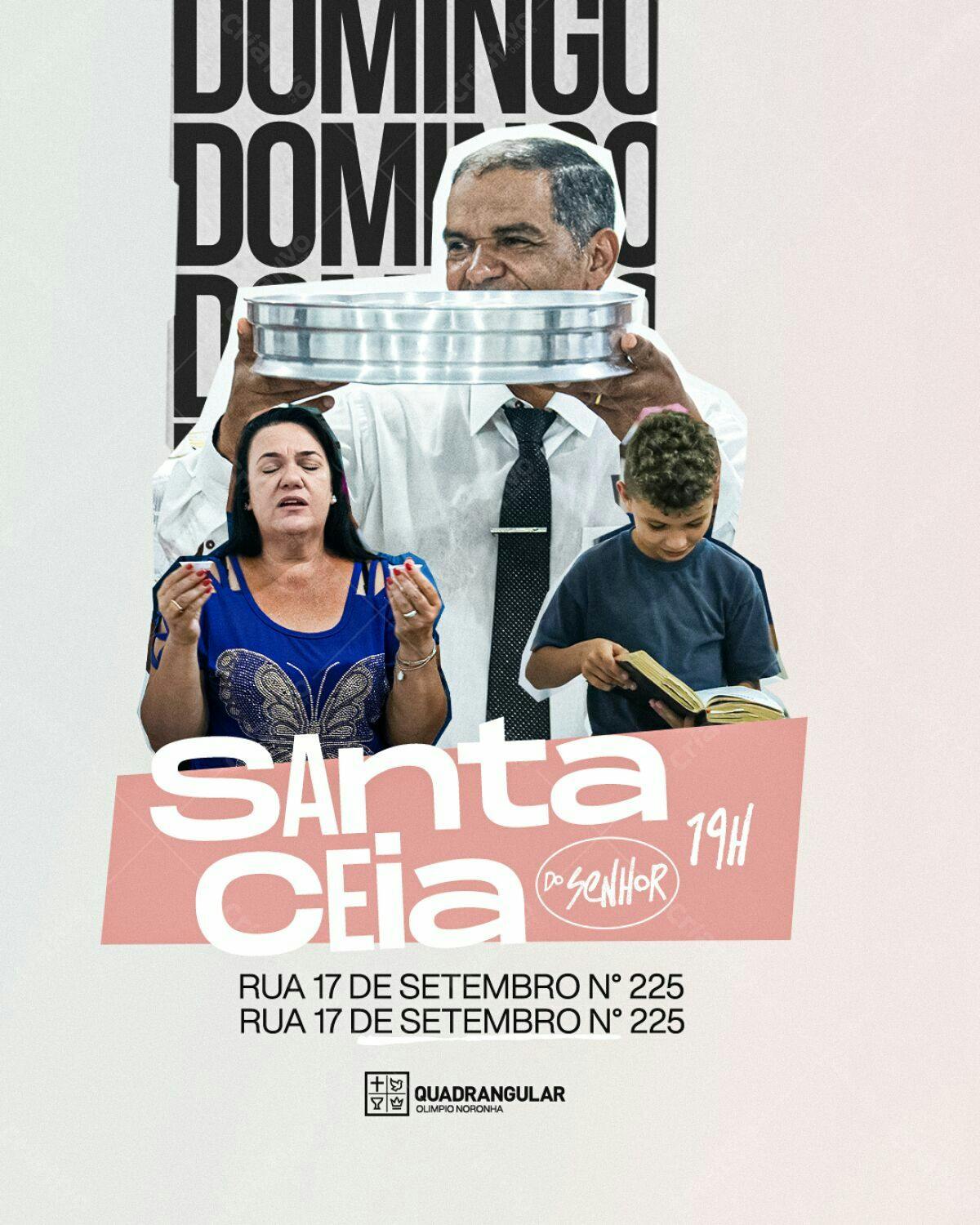 Flyer para Santa Ceia PSD Editável