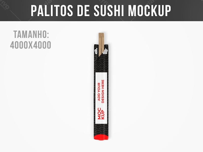 Palitos de sushi mockup