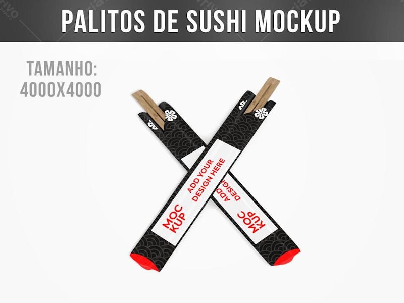 Palitos de sushi mockup