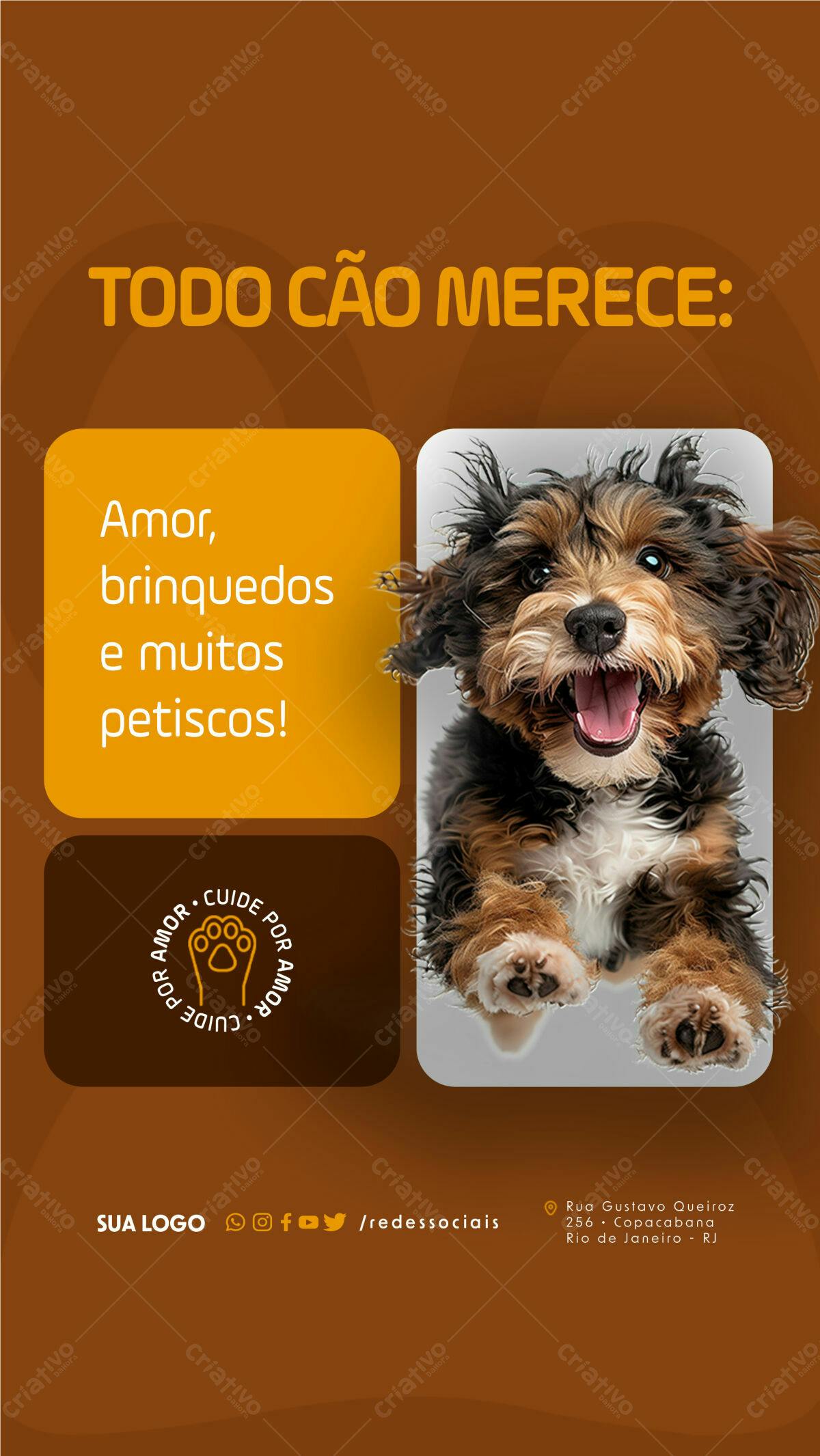 Post para Adoção de Cães PSD Editável