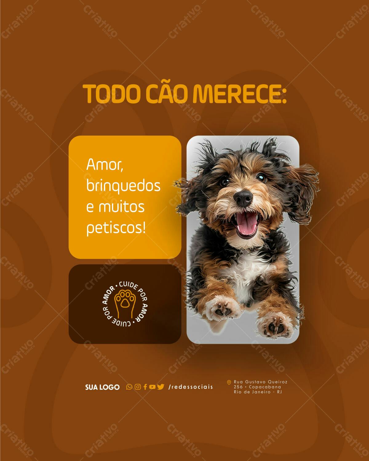 Post para Adoção de Cães PSD Editável