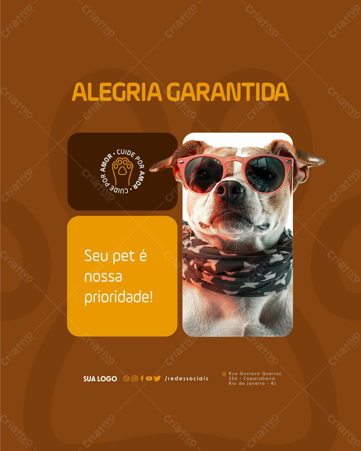 Post para Pet Shop PSD Editável