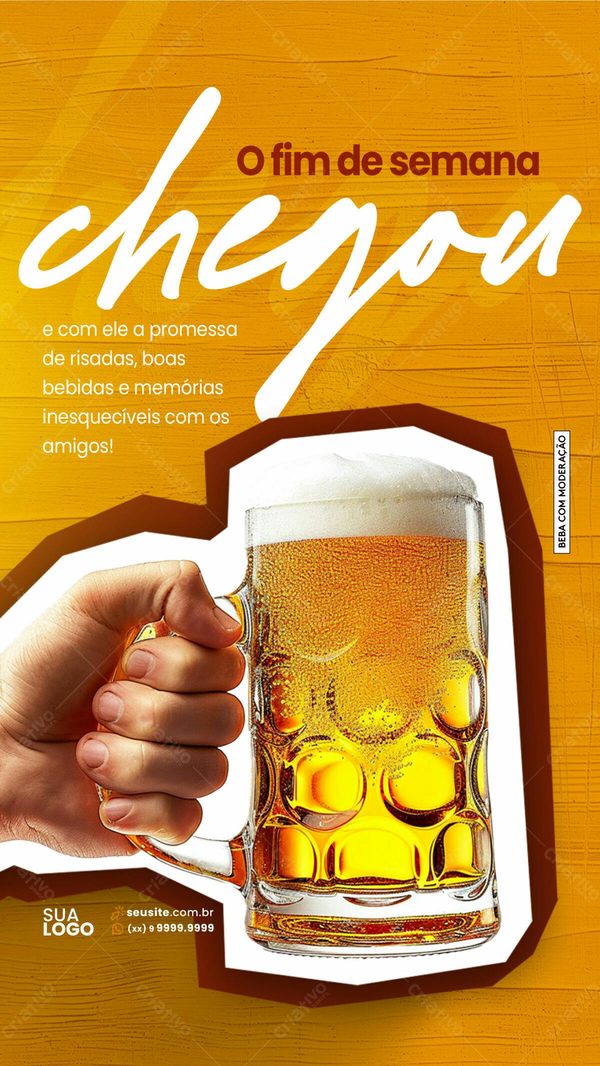 Flyer para Fim de Semana PSD Editável