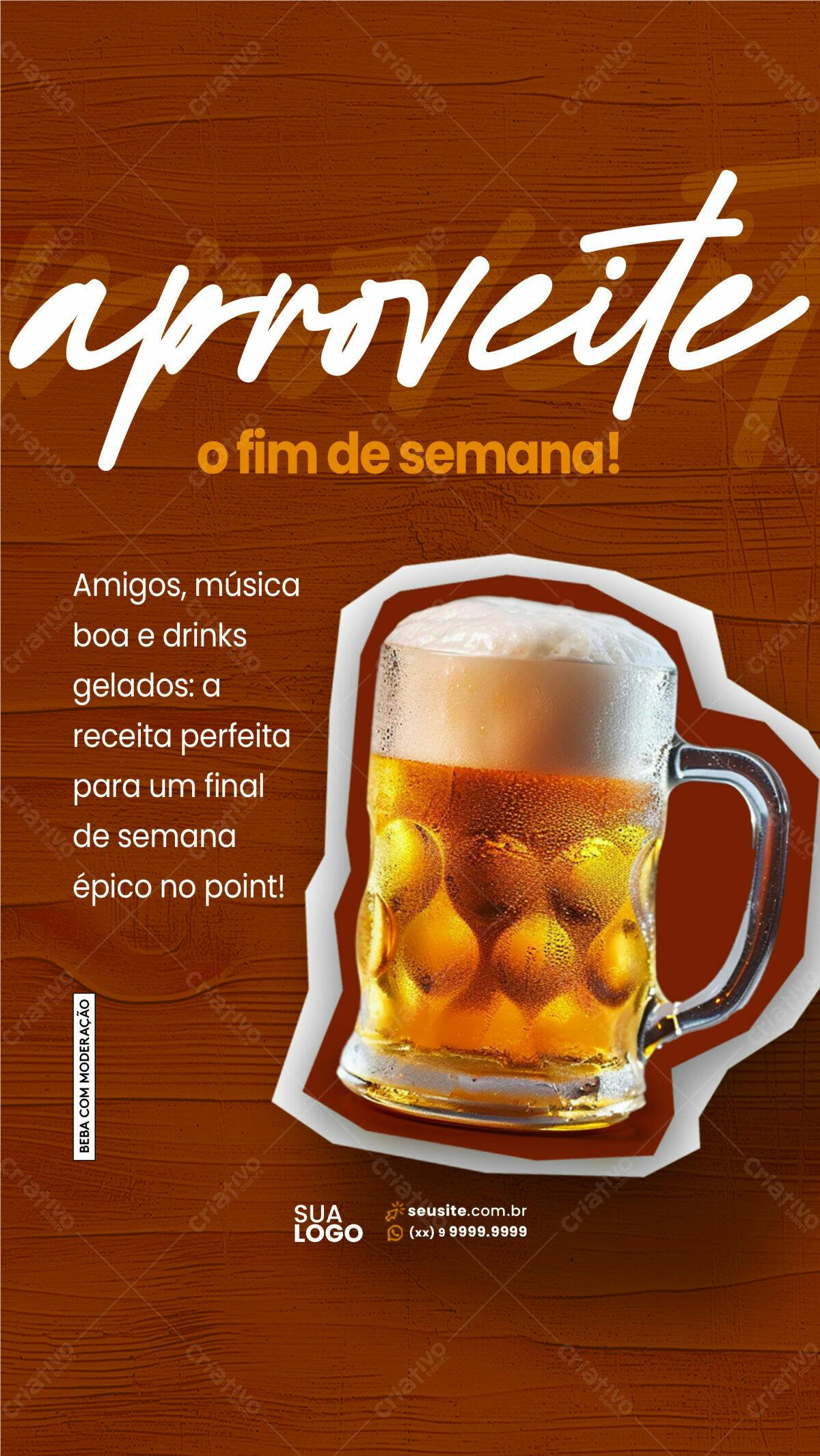 Flyer Fim de Semana Cerveja PSD Editável