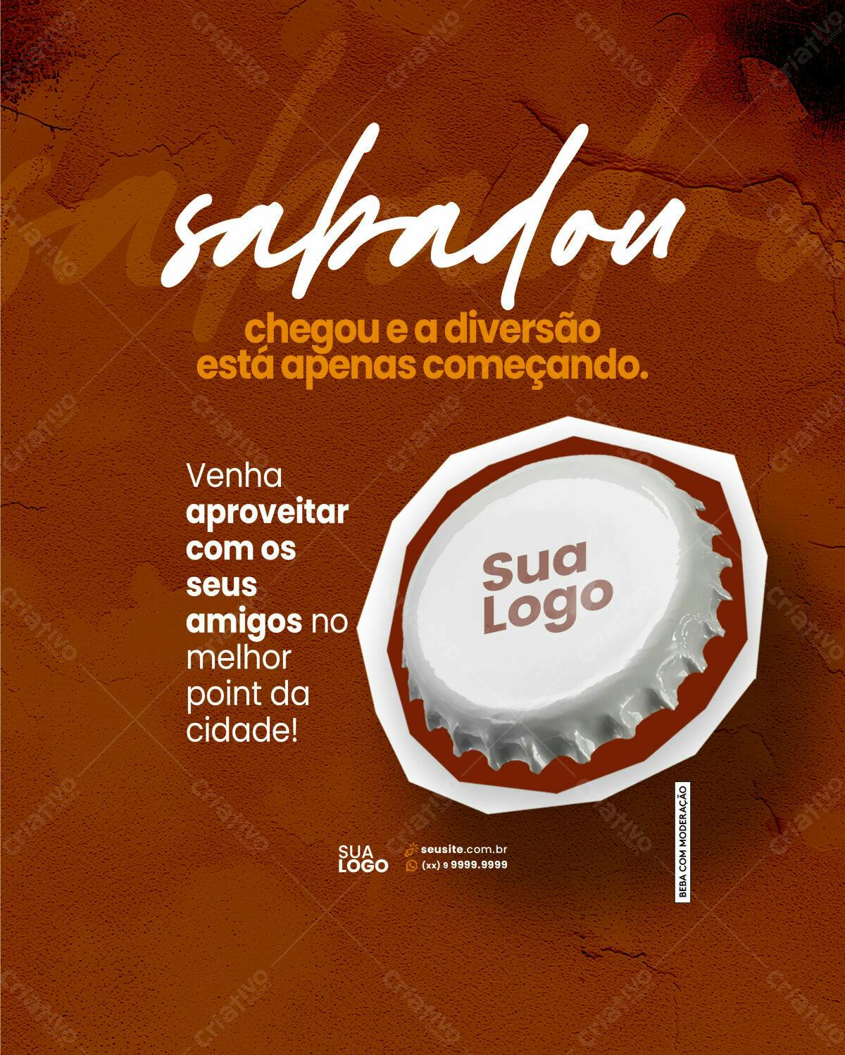 Flyer para Noite de Sábado PSD Editável