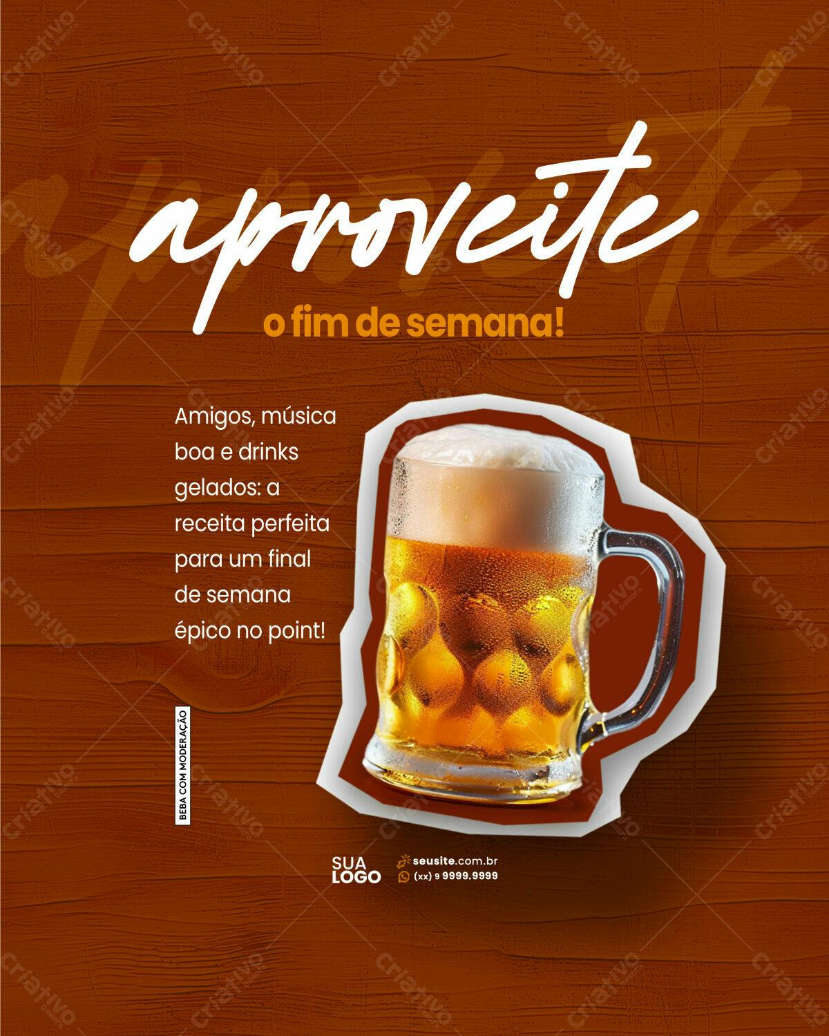 Flyer para Fim de Semana PSD Editável