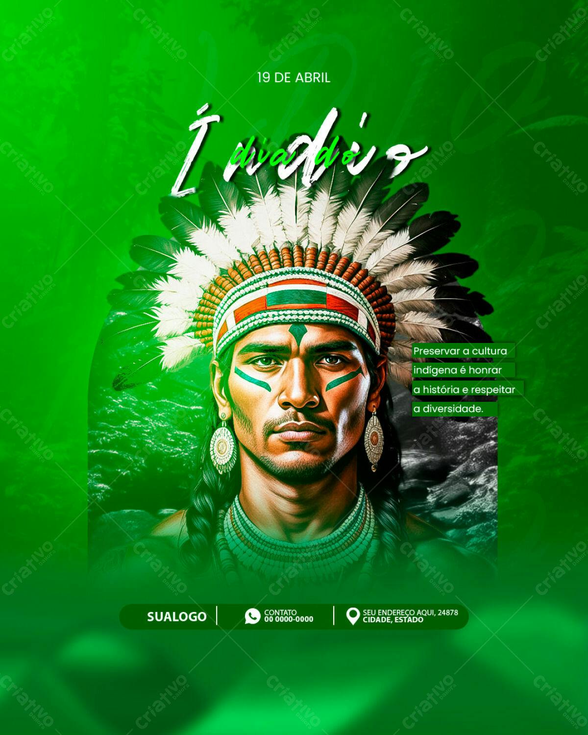 Flyer Dia do Índio PSD Editável