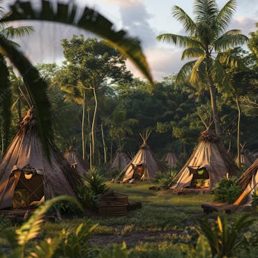 Background aldeia indígena brasileira amazonas tribo indio