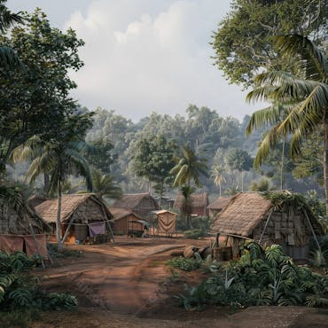 Background aldeia indígena brasileira no amazonas