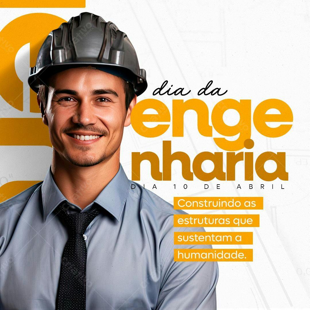 Postagem Dia da Engenharia PSD Editável