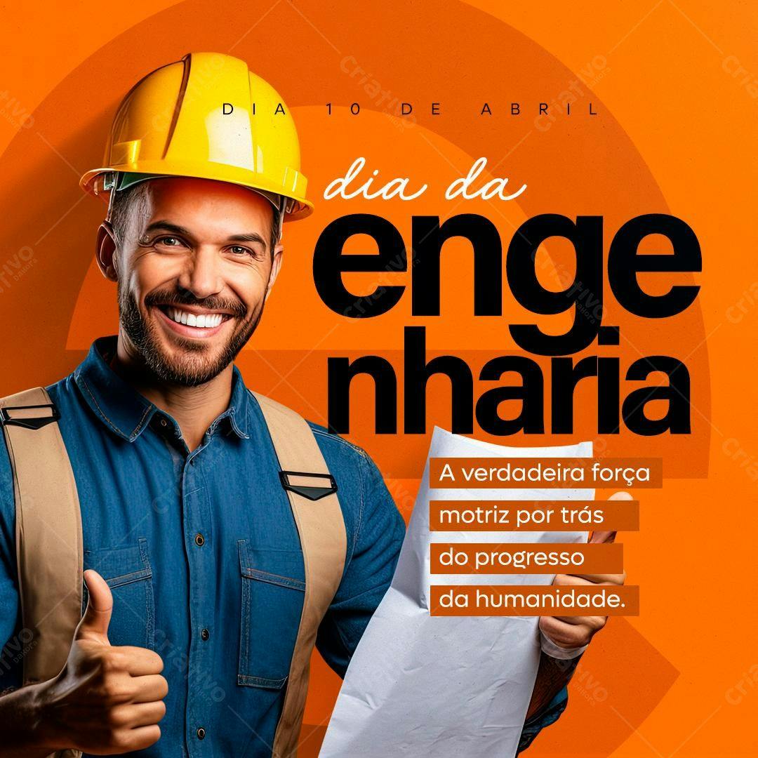 Post para o Dia da Engenharia PSD Editável