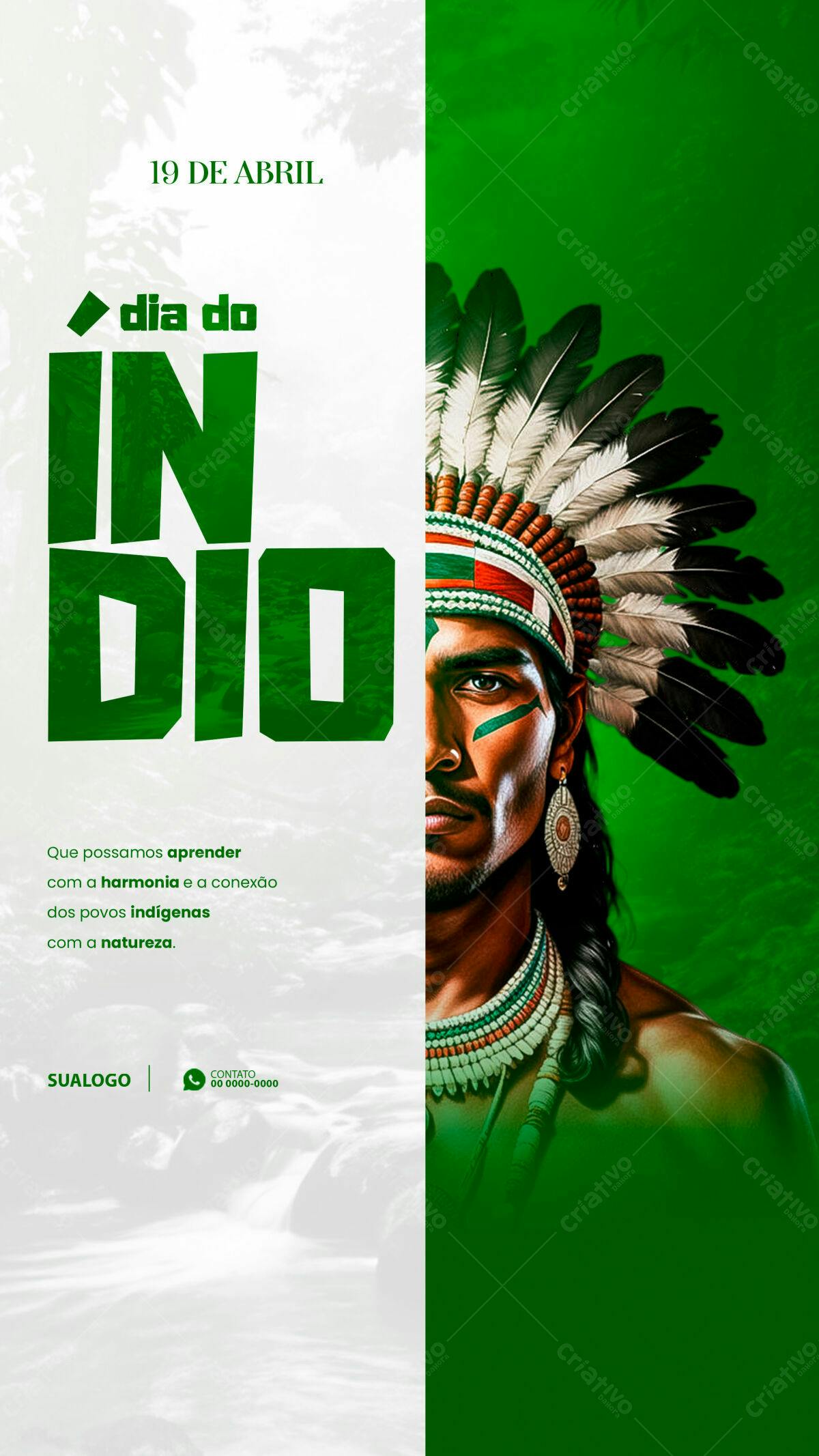 Flyer Dia do Índio PSD Editável