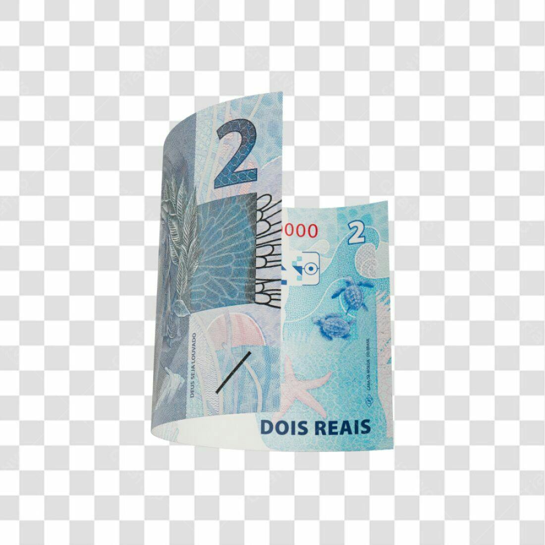 Icone Nota de Dois Reais PNG com fundo transparente