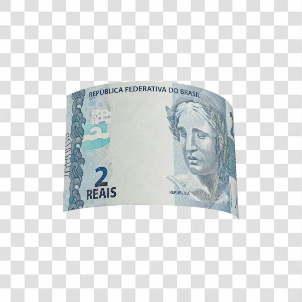 Asset 3D   Dinheito Nota Cédula 2 Reais Real Brasileiro Finança Com Fundo Transparente (11)