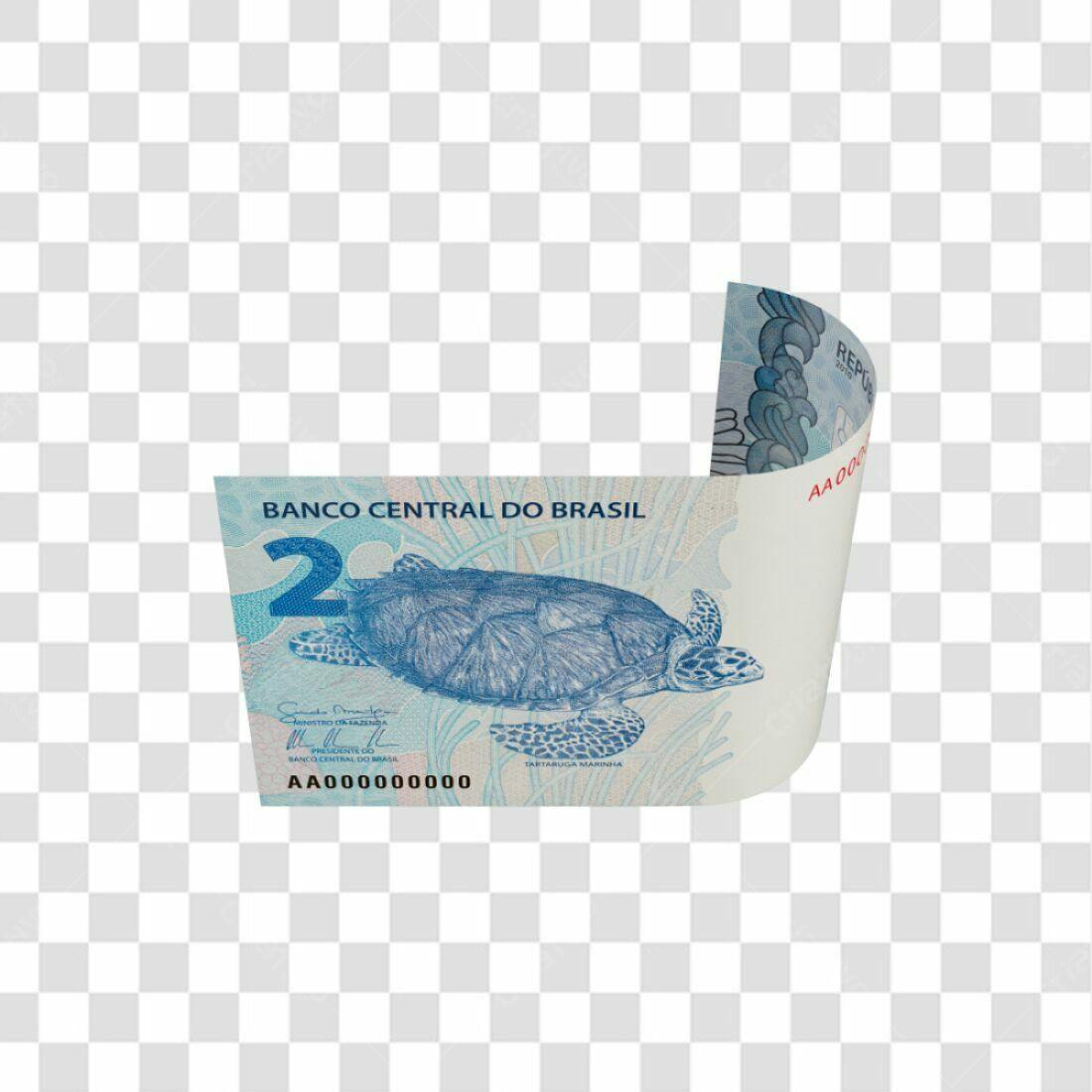 Imagem Nota de 2 Reais PNG com fundo transparente
