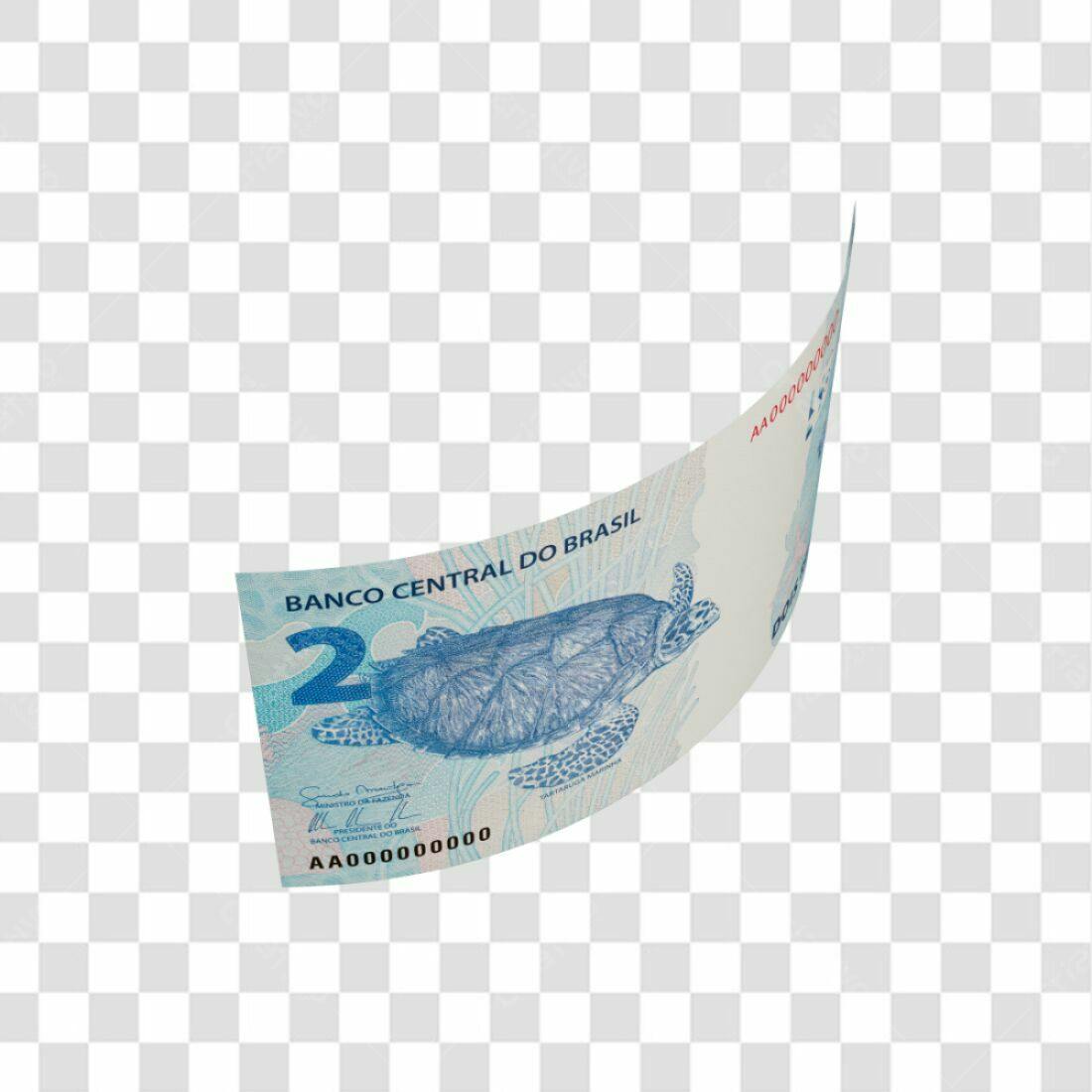 Imagem Nota de 2 Reais PNG com fundo transparente