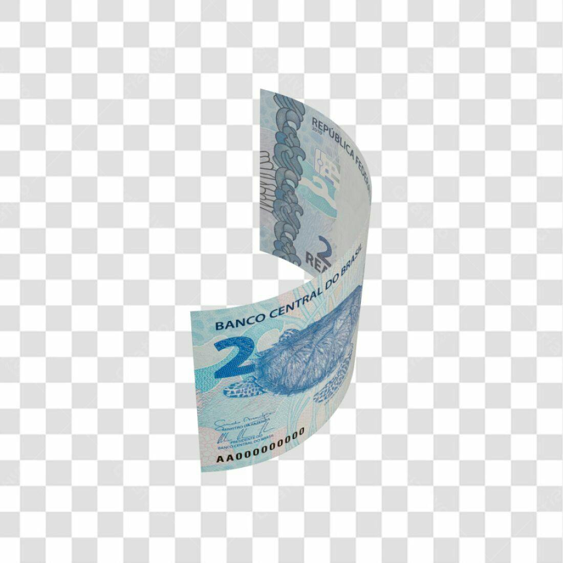 Imagem Nota 2 Reais PNG com fundo transparente