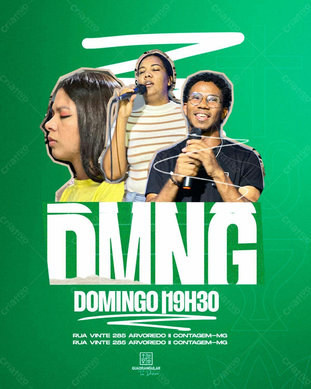 Flyer para Evento Gospel Dominical PSD Editável
