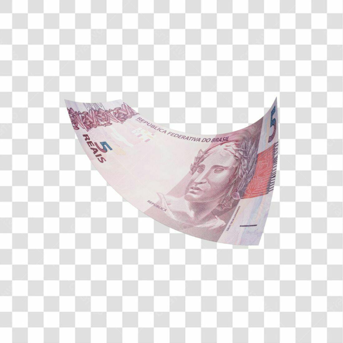 Imagem Nota 5 Reais PNG com fundo transparente
