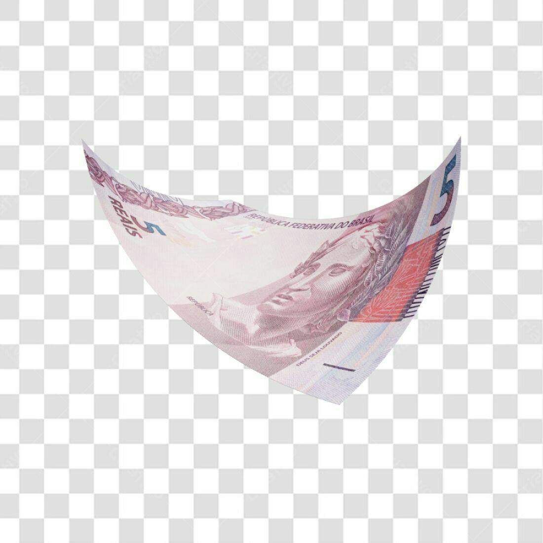 Imagem Nota de 5 Reais PNG com fundo transparente