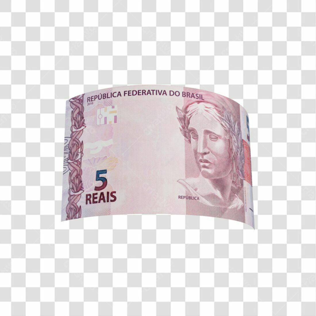Imagem Nota de 5 Reais PNG com fundo transparente