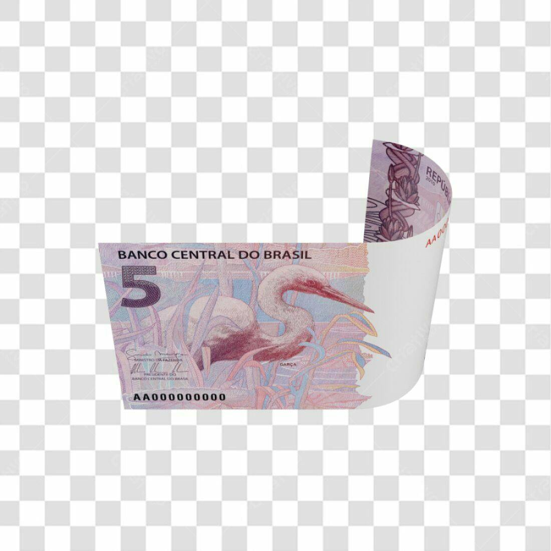Imagem Nota 5 Reais PNG com fundo transparente