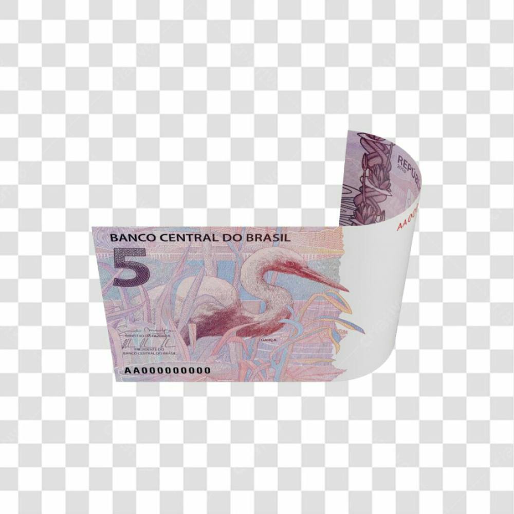 Asset 3D   Dinheito Nota Cédula 5 Reais Real Brasileiro Finança Com Fundo Transparente (20)