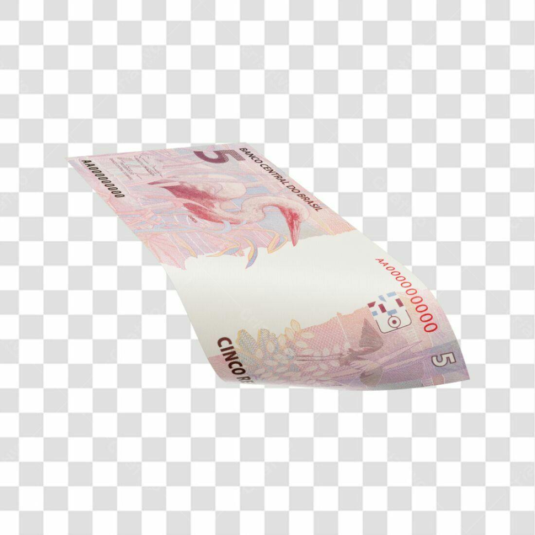Imagem Nota 5 Reais PNG com fundo transparente