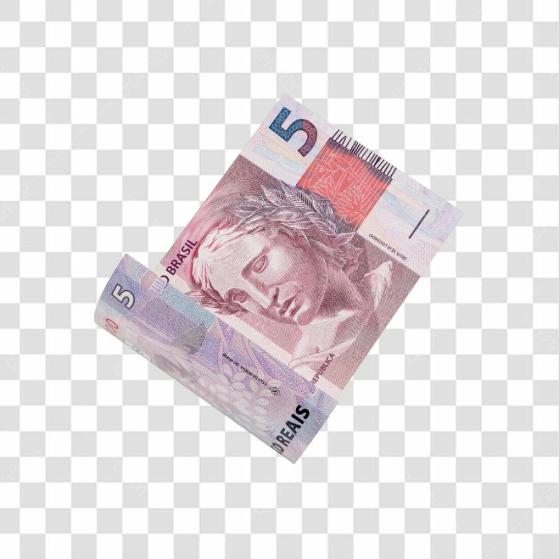 Icone Nota de 5 Reais PNG com fundo transparente