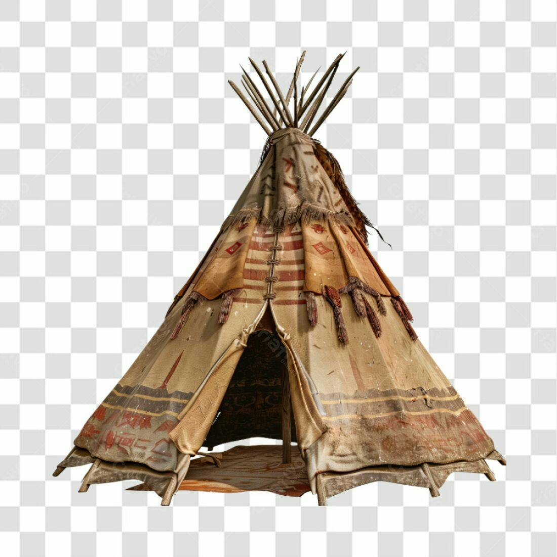 Icone Tipi Indígena PNG com fundo transparente