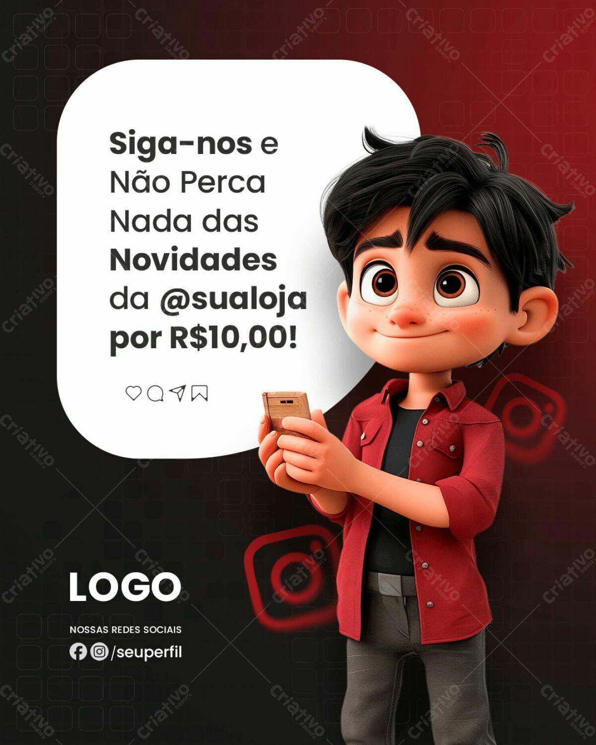 Post para Redes Sociais PSD Editável