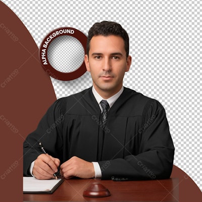 PSD Mockup Juiz para Site Jurídico PSD Editável