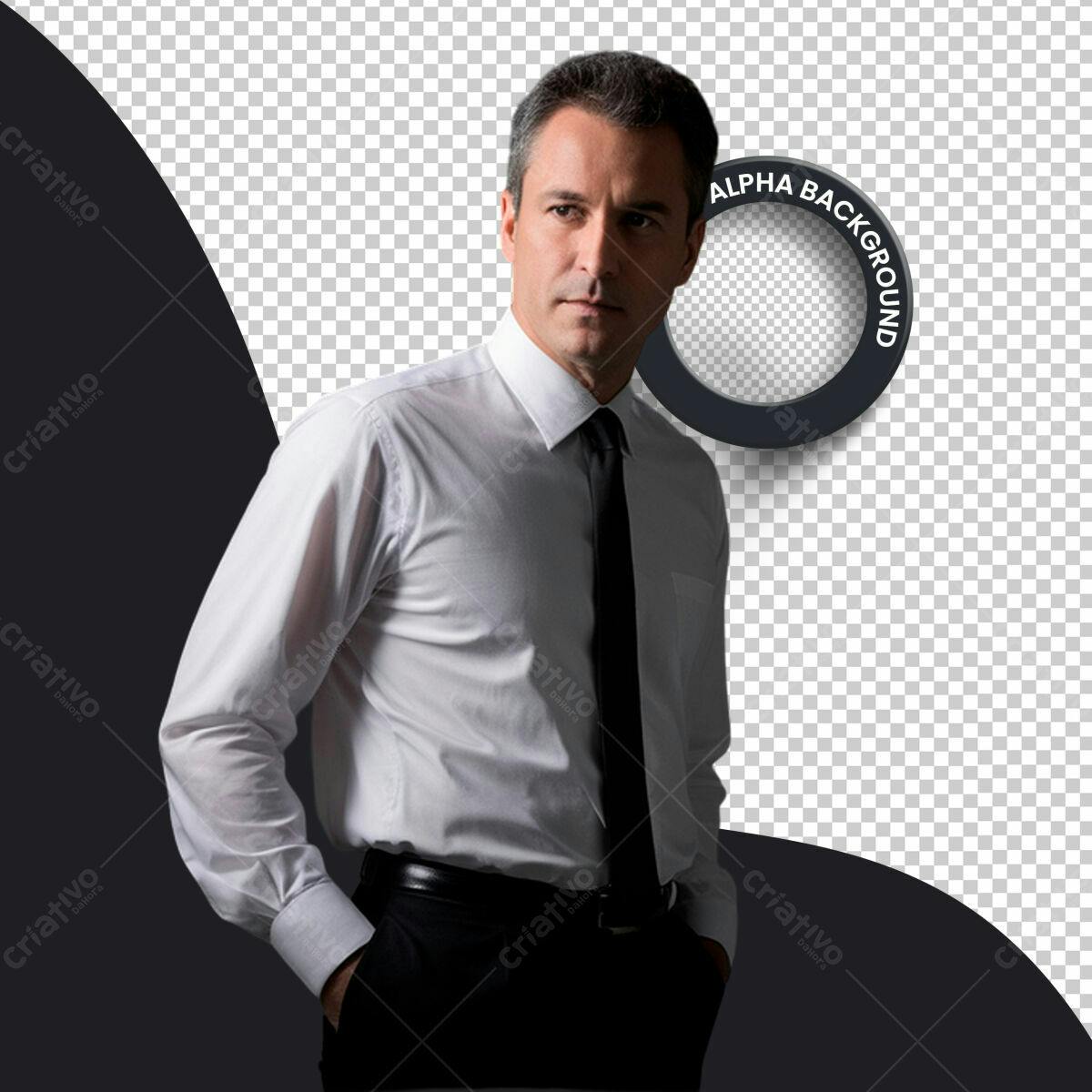 PSD para Mockup de Negócios com Homem em Preto e Branco