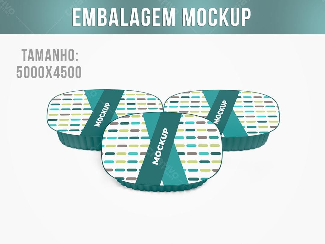 Mockup Embalagem de Sobremesa: Design Moderno em Verde e Bege