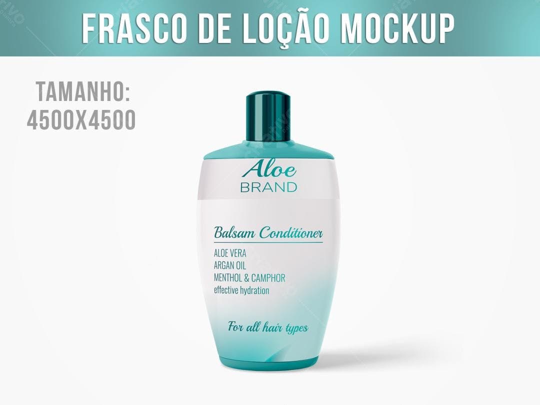 Mockup Realista de Frasco de Loção para Cabelo