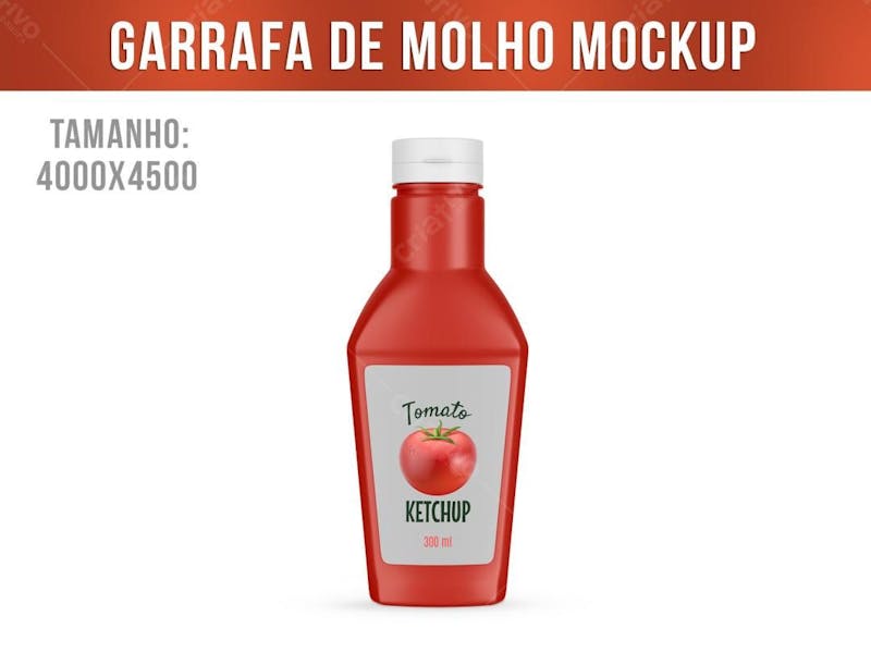 Molho na garrafa mockup