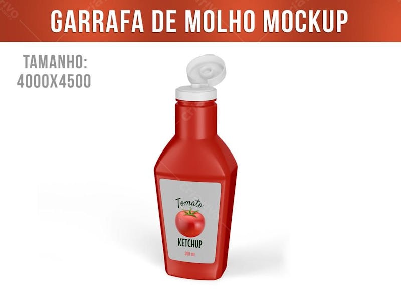 Molho na garrafa mockup