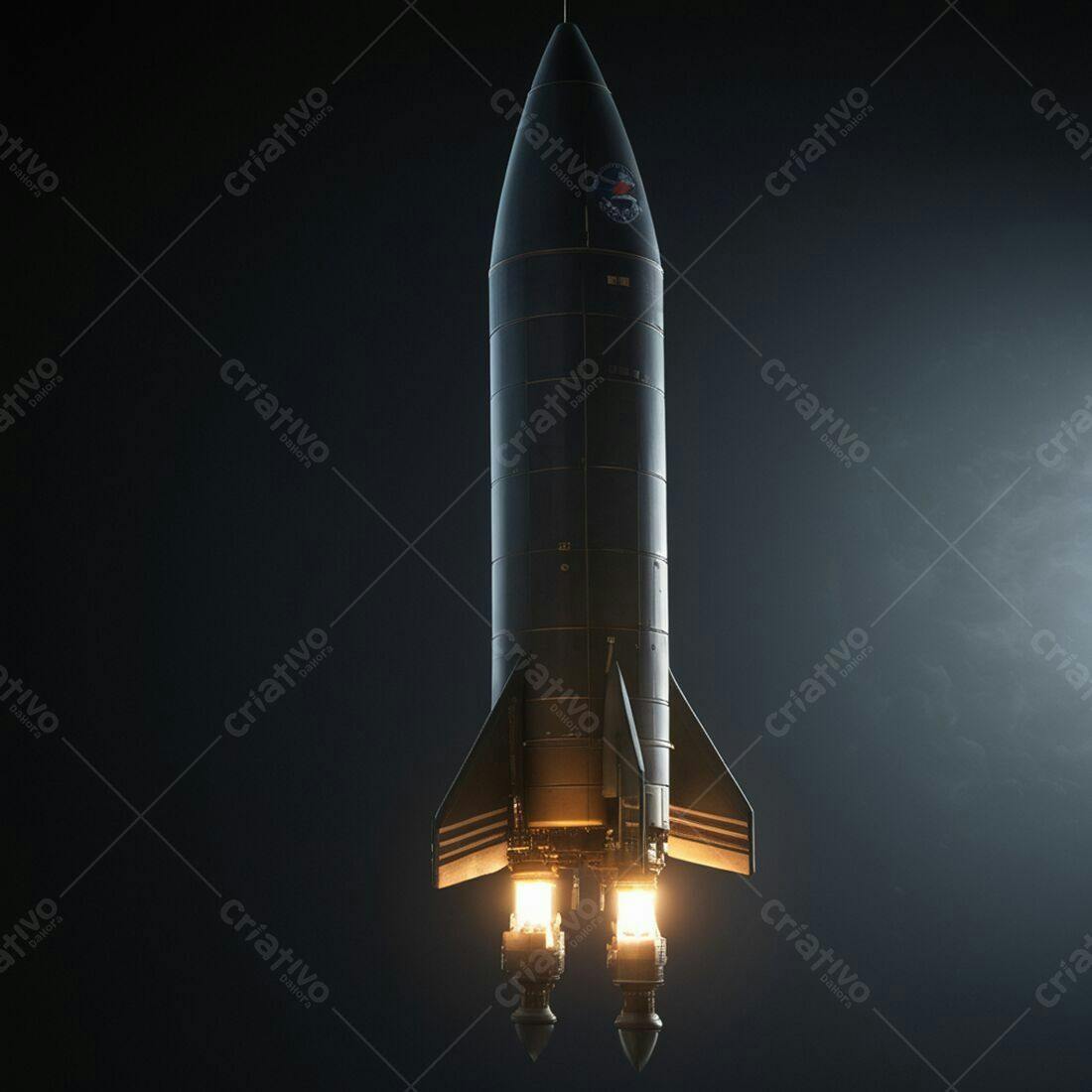 Foguete espacial prestes a decolar