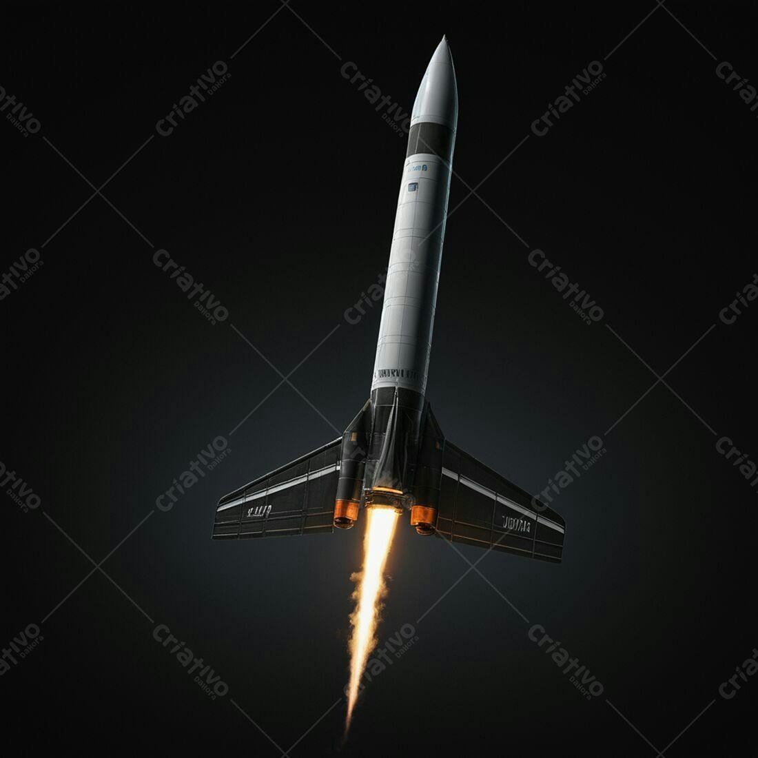 Foguete espacial lançamento vertical
