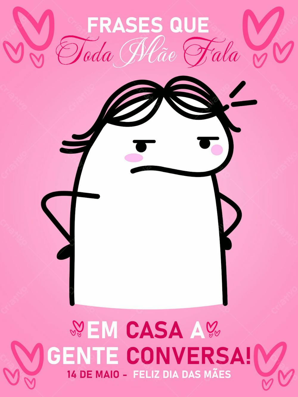 Feed Em Casa A Gente Conversa! 14 De Maio Dia Das Mães Psd Editavél