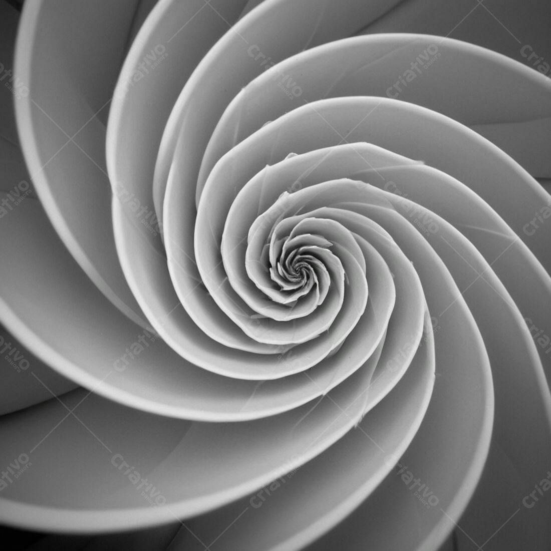 Espiral em tons de cinza